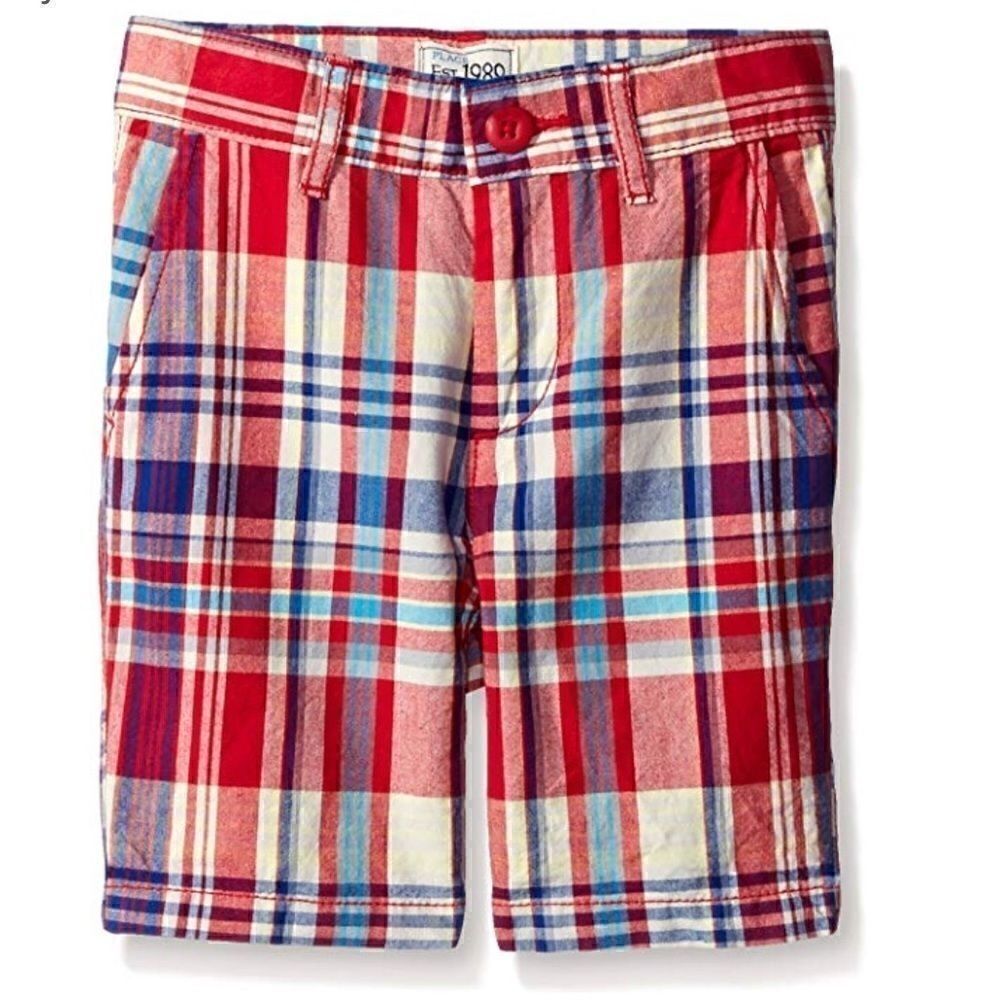 The Children's Place Plaid Flat Front Short